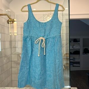 Pomander mini dress, size small. Turquoise blue
